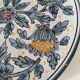 Italian earthenware plate signed CA Deruta – hand-painted floral decoration