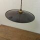 Hanging lamp in black enamelled plate