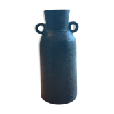 Black ceramic vase