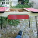 Formica eiffel foot table and its chairs