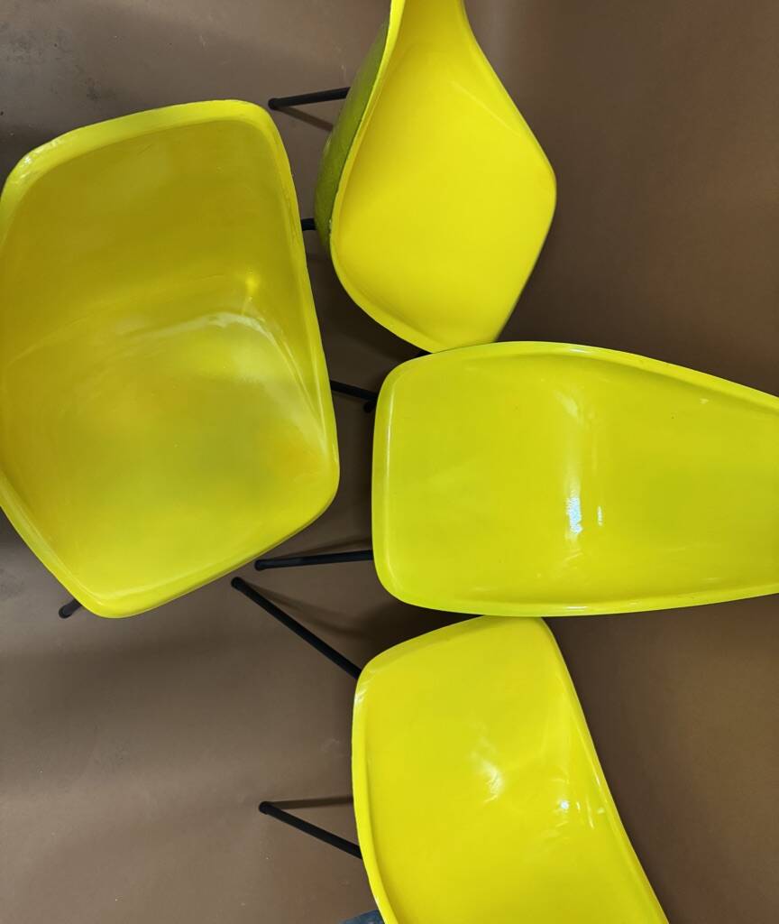 René Caillette fiberglass chairs