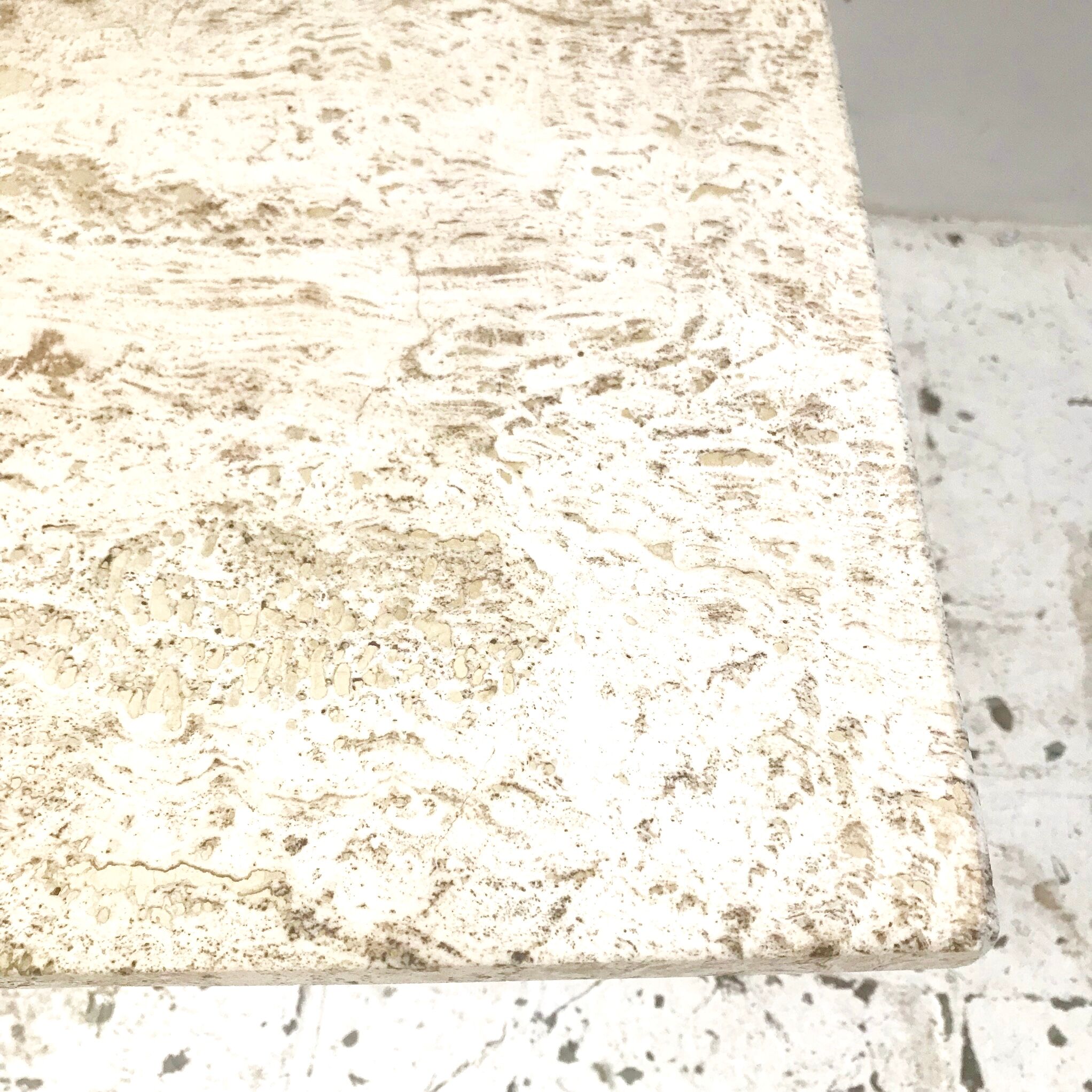 Travertine coffee table