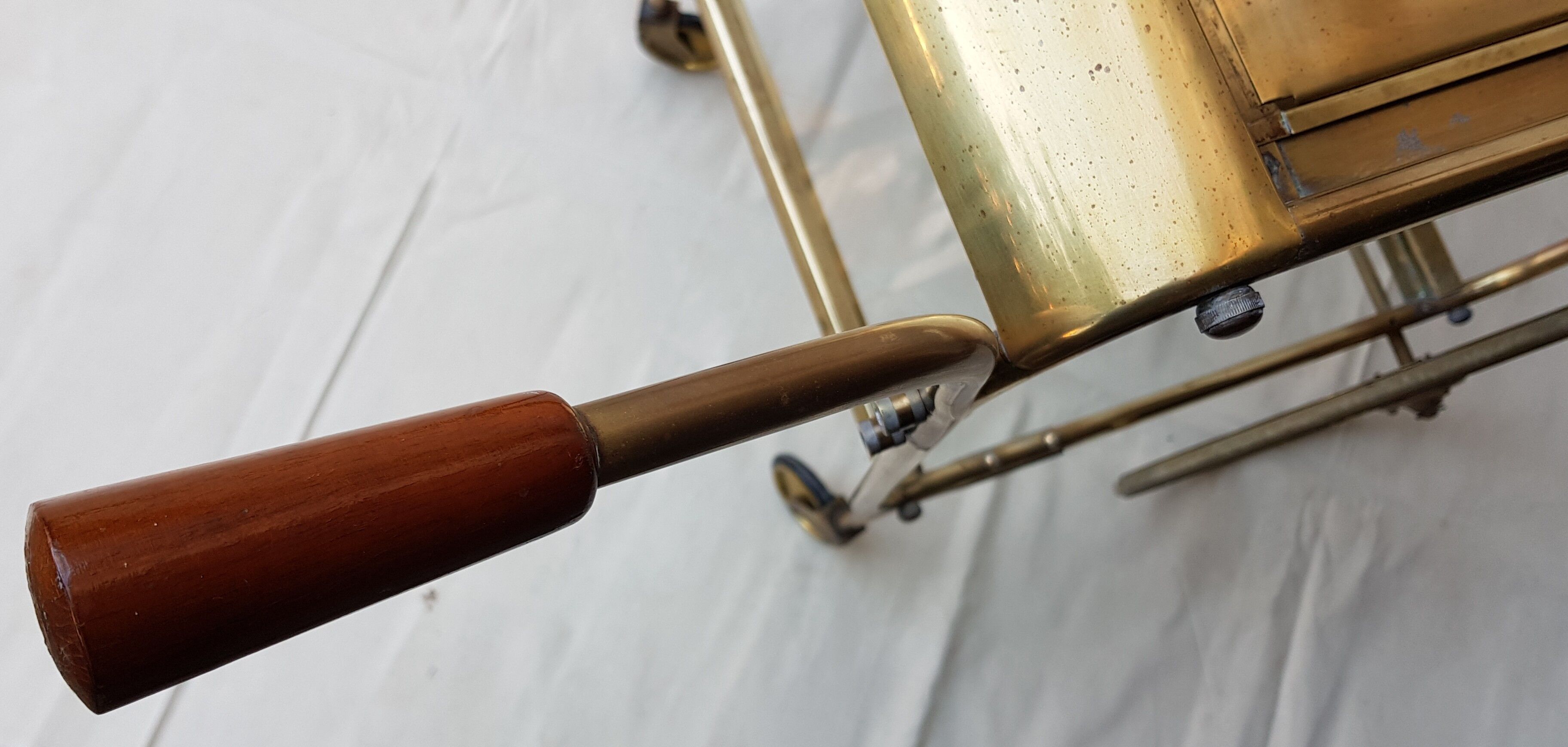 Brass and glass dessert