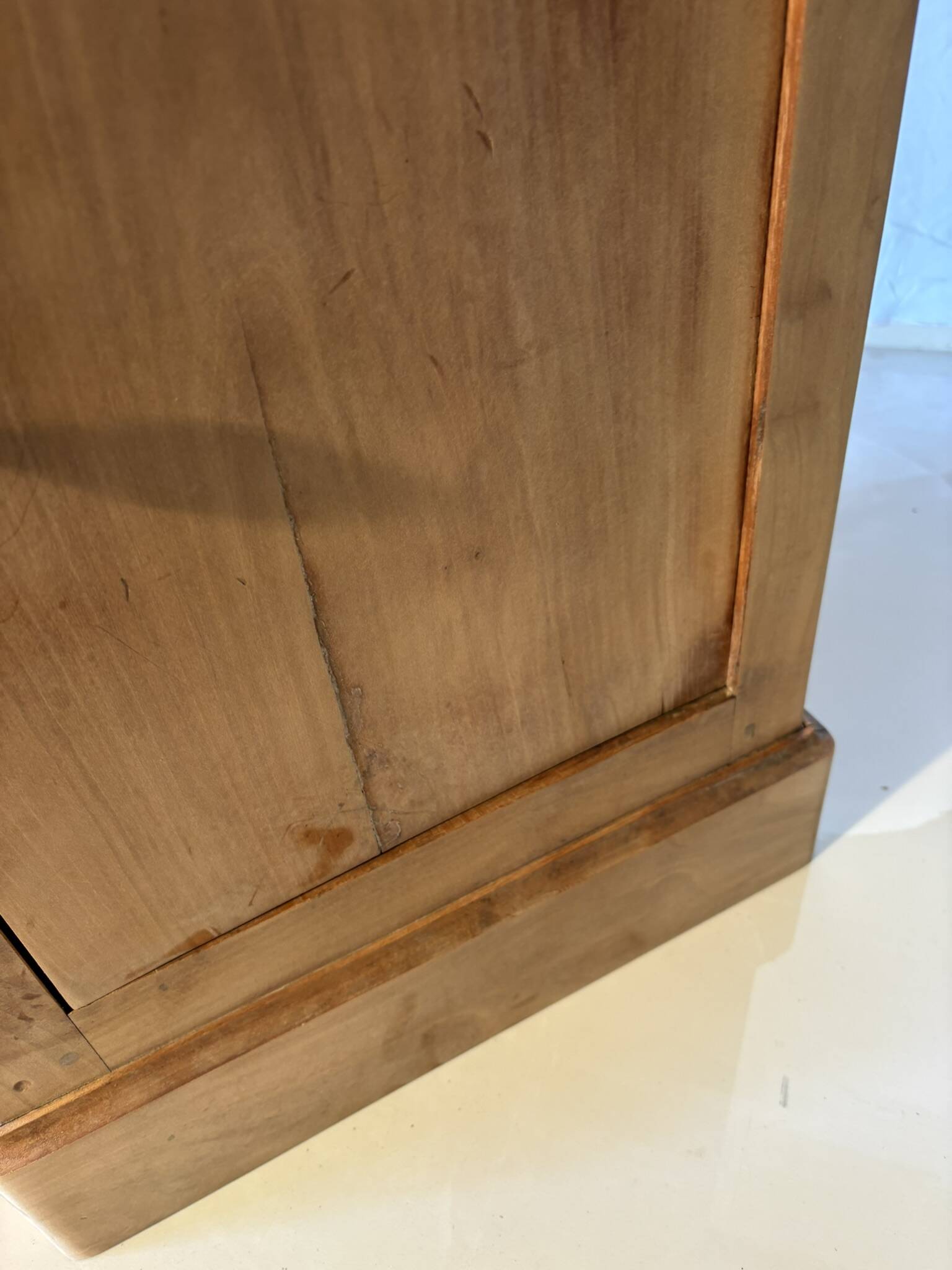 Bedside table or small storage unit in natural wood – country style