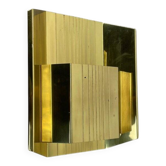 Large brass wall lamp by Vereinigte Werkstätten, 1980s