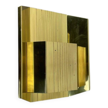 Large brass wall lamp by Vereinigte Werkstätten, 1980s