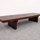 Brutalist coffee table in solid teak