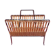 Metal and rattan magazine rack 50