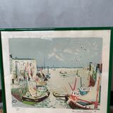 Belle Lithographie marine de Jacques Bouyssou (1926-1997)