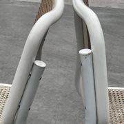 Set of 4 Cesca b32 model chairs in white by Marcel Breuer