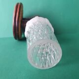 Pair of vintage rattan bamboo wall sconces