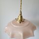 Suspension en opaline rose