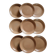 9 flat plates in Sarreguemines stoneware