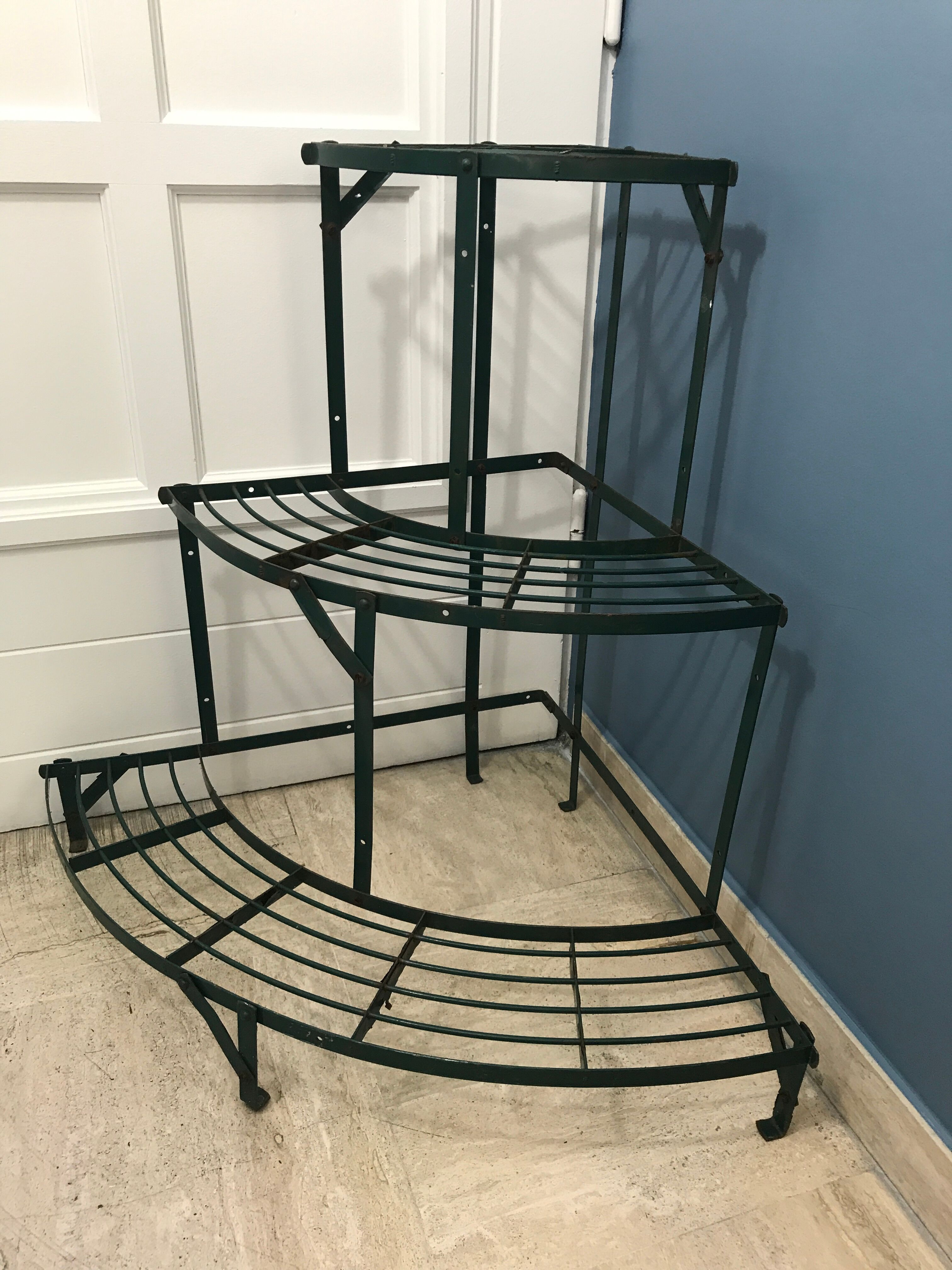 Old florist shelf door metal plants