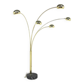 Lampadaire en métal et en marbre, Suède, 1980
