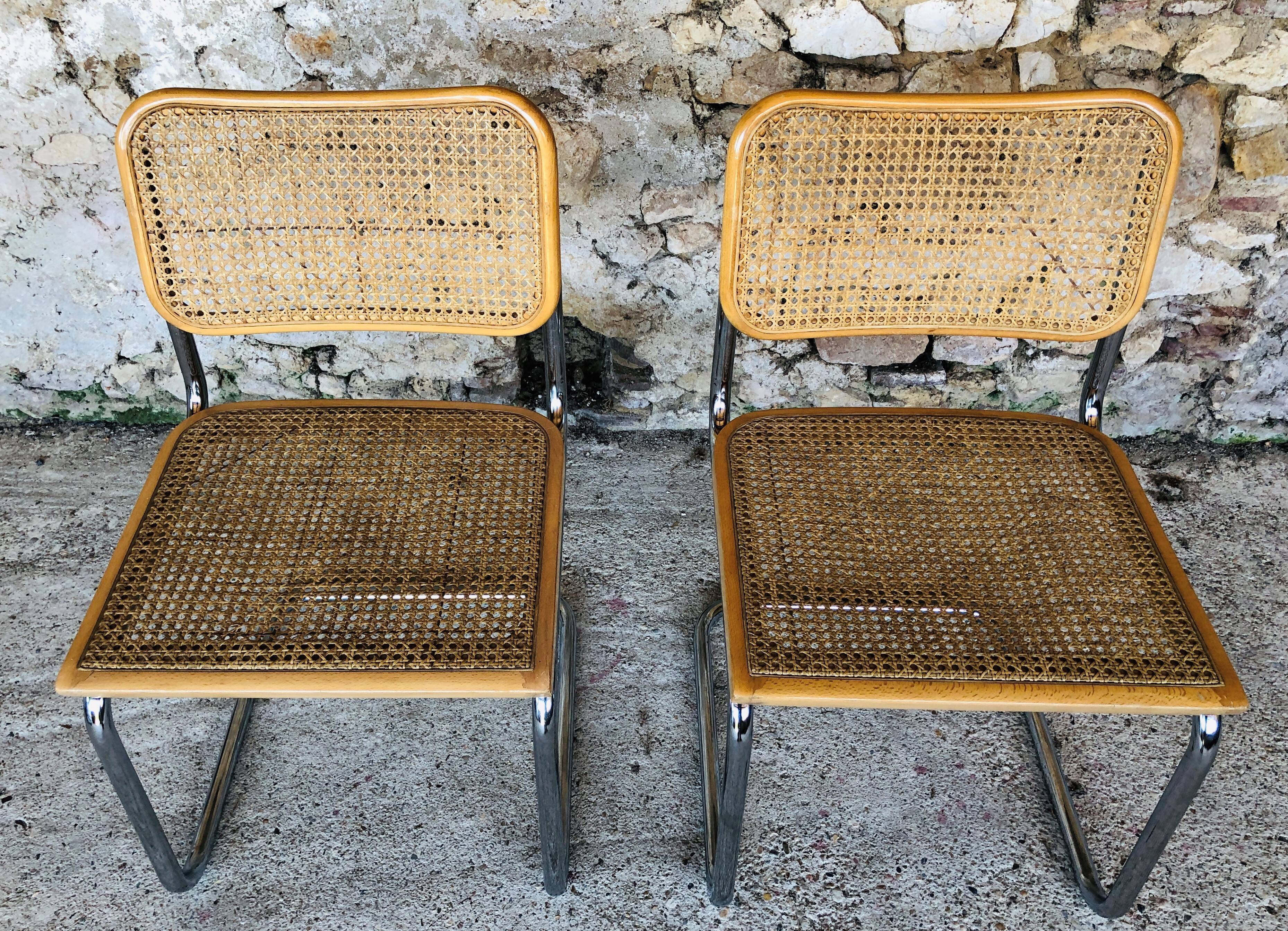 Paire de chaises B32, par Marcel Brauer années 70/80