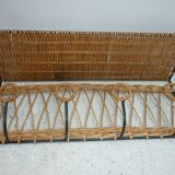 Wicker wall coat-hanger 1960