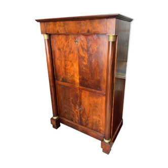 EMPIRE style mahogany secretary with detached columns