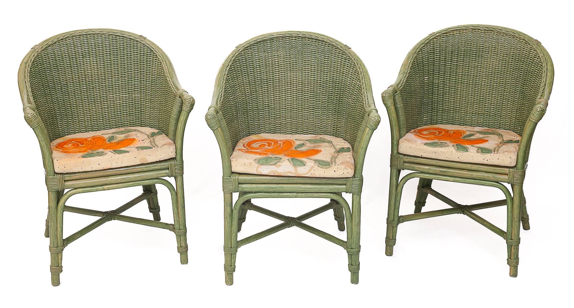 Rattan lounge by Maugrion, 1980