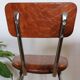 6 brown skai and chrome steel chairs