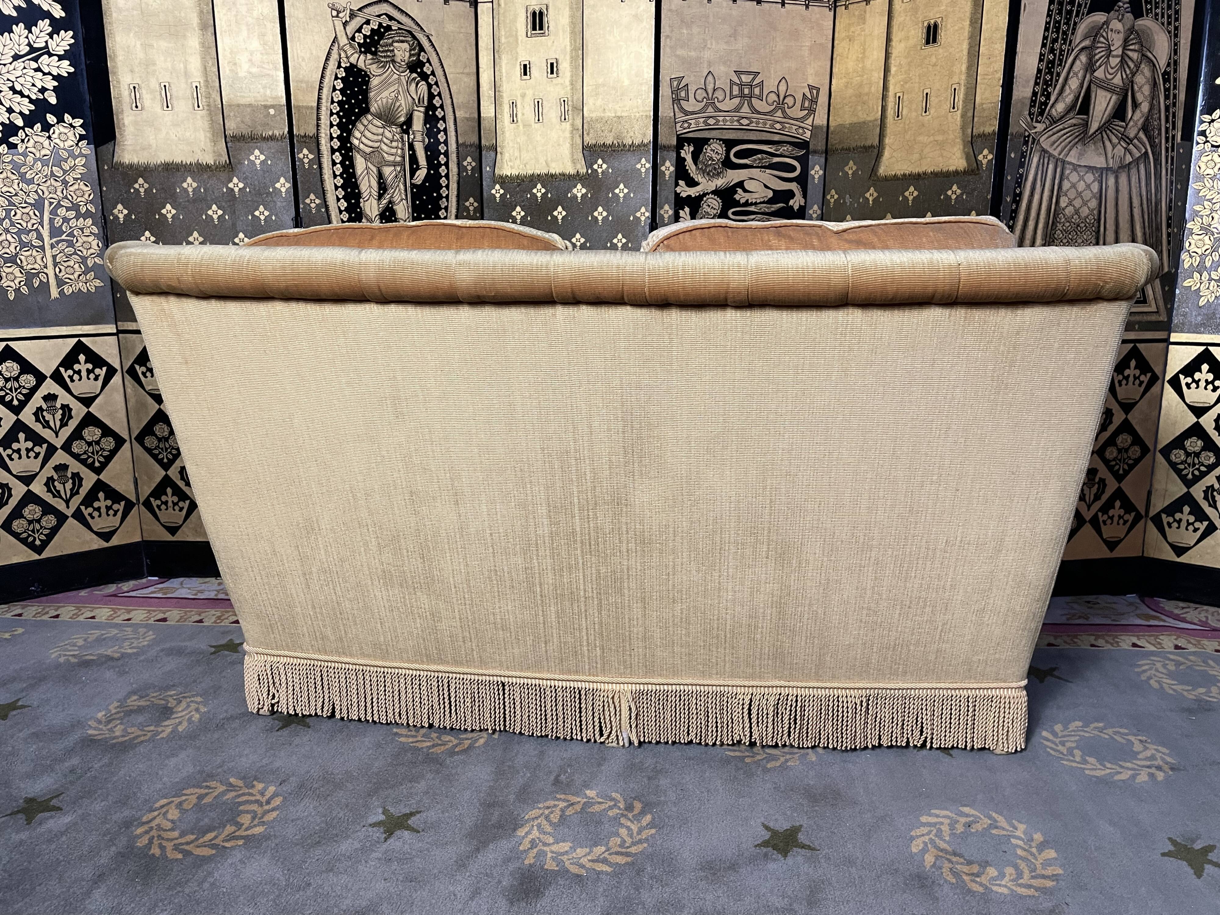 Gold velvet toad sofa