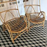 Armchair in rattan