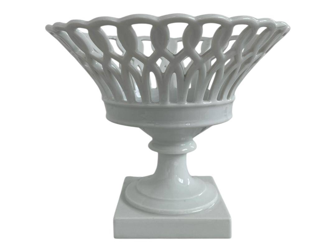 Navette Cup, footed cup, late 19th century, Empire Style, Porcelain