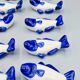 Set of 11 vintage blue and white porcelain fish knife rests.