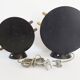 Pair of lamps Maison Arlus Steel Brass Glass 1950