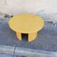 Vintage coffee table round light wood