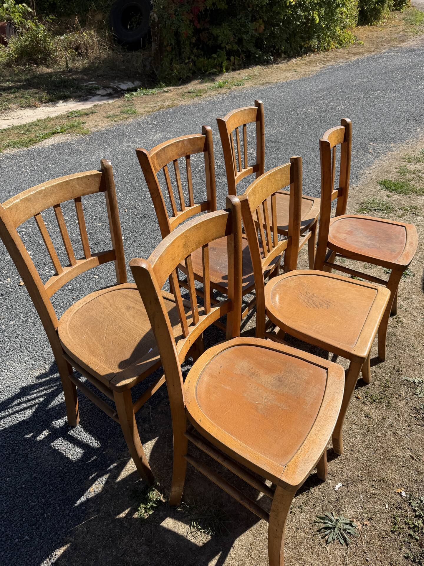 Set of 6 vintage Luterma bistro chairs