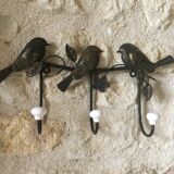 Metal coat rack with 3 hooks