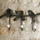 Metal coat rack with 3 hooks