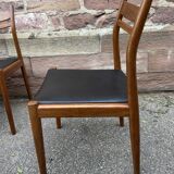 6 vintage Danish Scandinavian style chairs from the 1970s