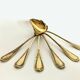 6 spoonfuls silver and vermeil poincon minerve gaston bardies 19th 122 grams