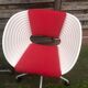 Fauteuil pivotant à roulette Tom Vac design Ron Arad édition Vitra vintage 90 blanc