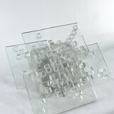 Mid-Century Clear Murano Glass wall light by Albano Poli for Poliarte. Italy 1970s