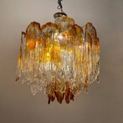 Large Murano Glass Chandelier 1970’s by Mazzega