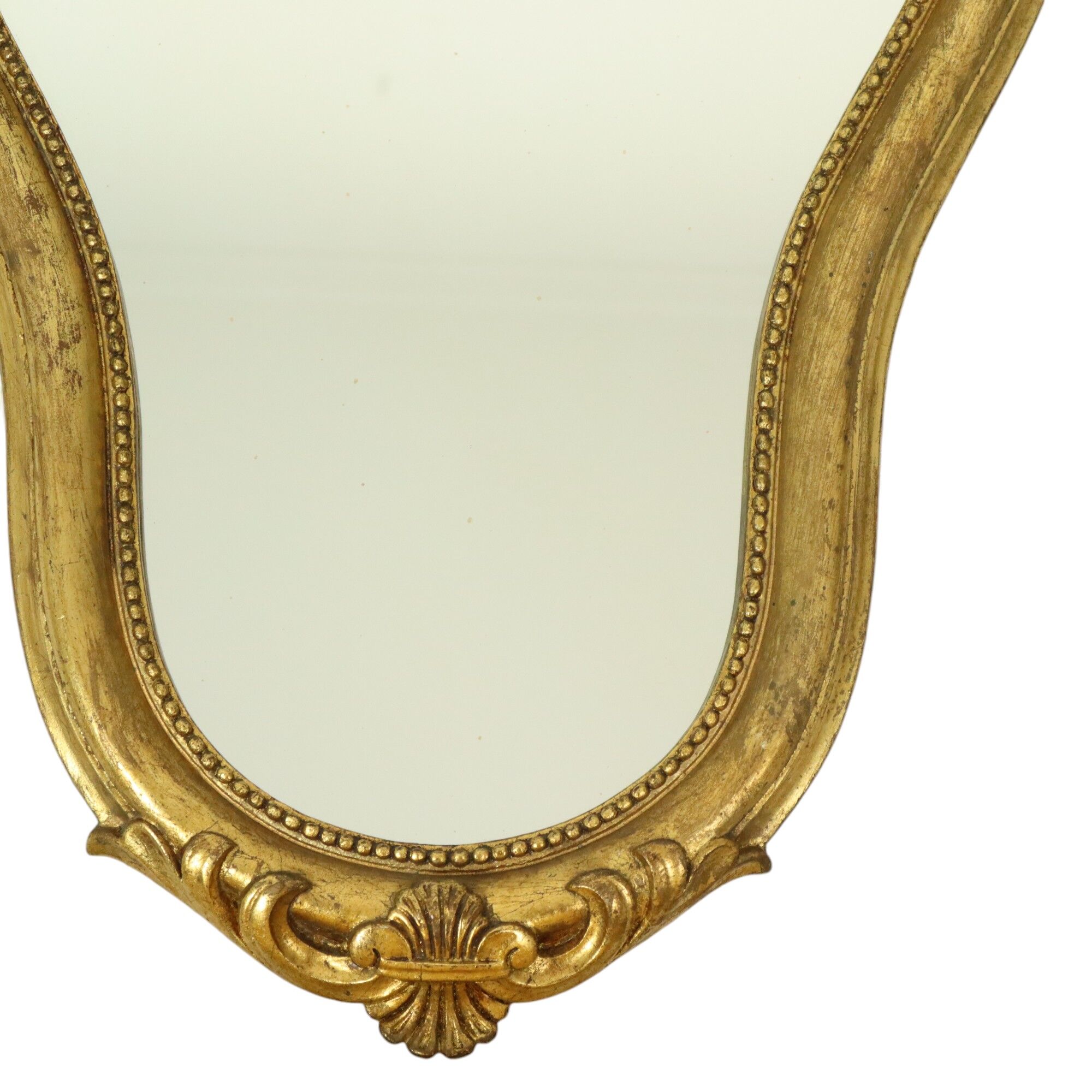Gilded Baroque Style Mirror With Console Acanthus France