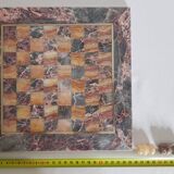 Chess game with vintage onyx board