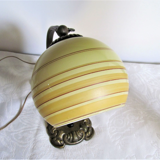 Lampe de bureau allemande, bronze et verre drgm vintage 1930-1940