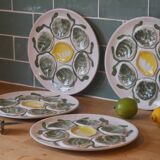 Assiettes à huîtres en faïence de Belon