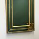 Mid-century modern mirror with layered brass frame, 1980s