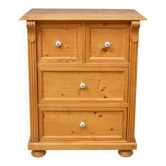 Commode en épicéa massif – 4 tiroirs – Style campagne scandinave