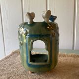 Ceramic bird candle holder