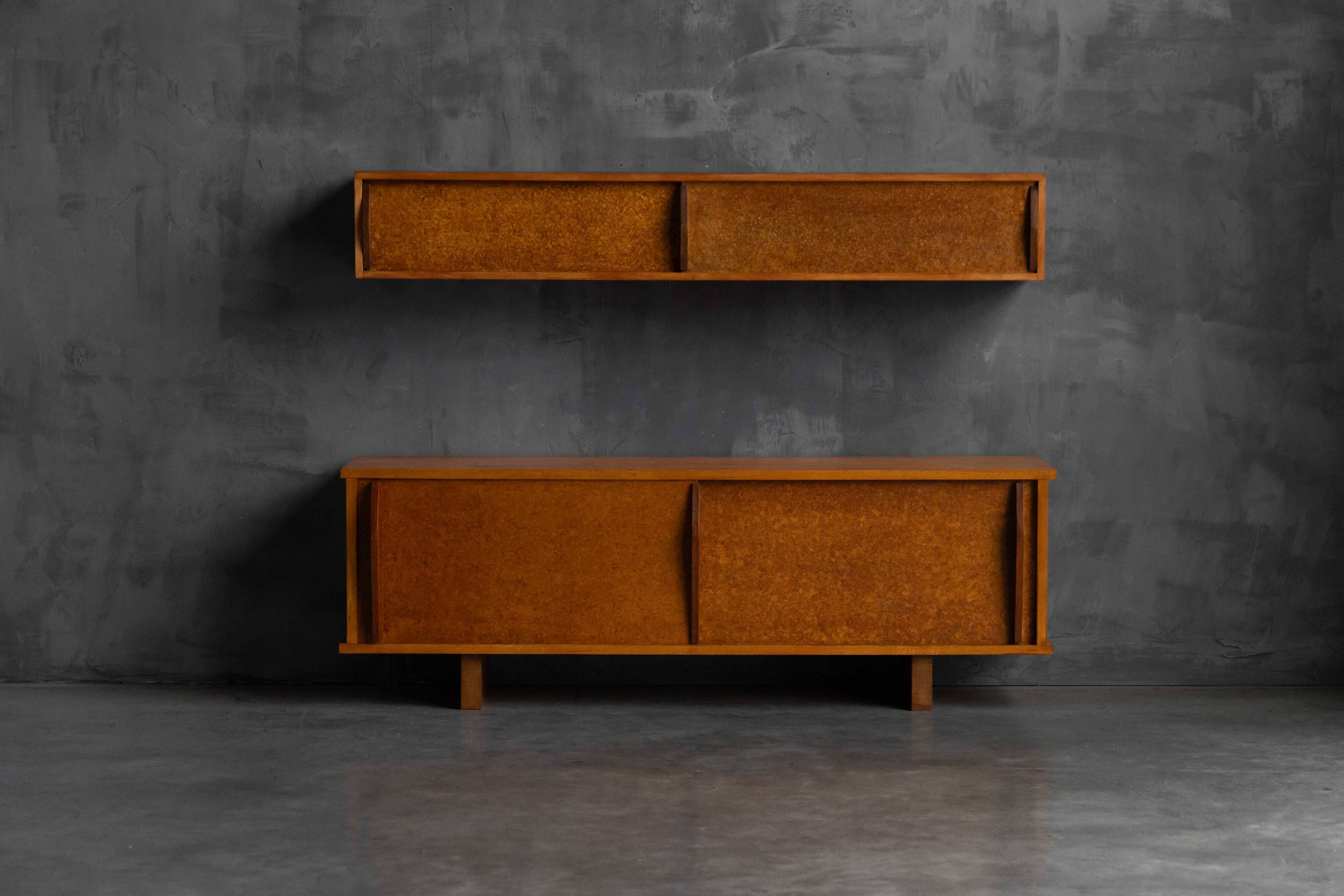 Wall-mounted shelf by Charlotte Perriand & Atelier Jean Prouvé, France, 1954