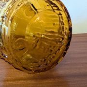 Italian pitcher textured amber glass 70's
