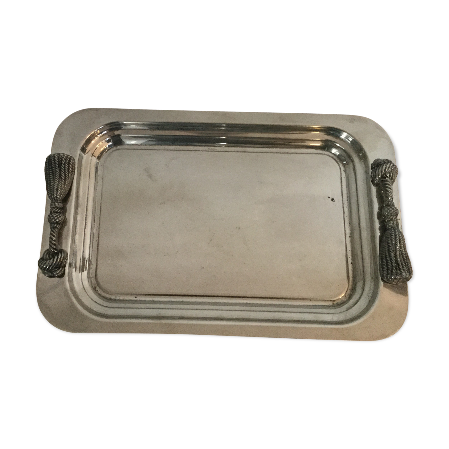 Silver metal tray