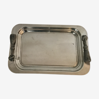 Silver metal tray