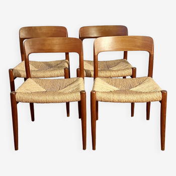 Set of 4 Niels Otto Møller chairs